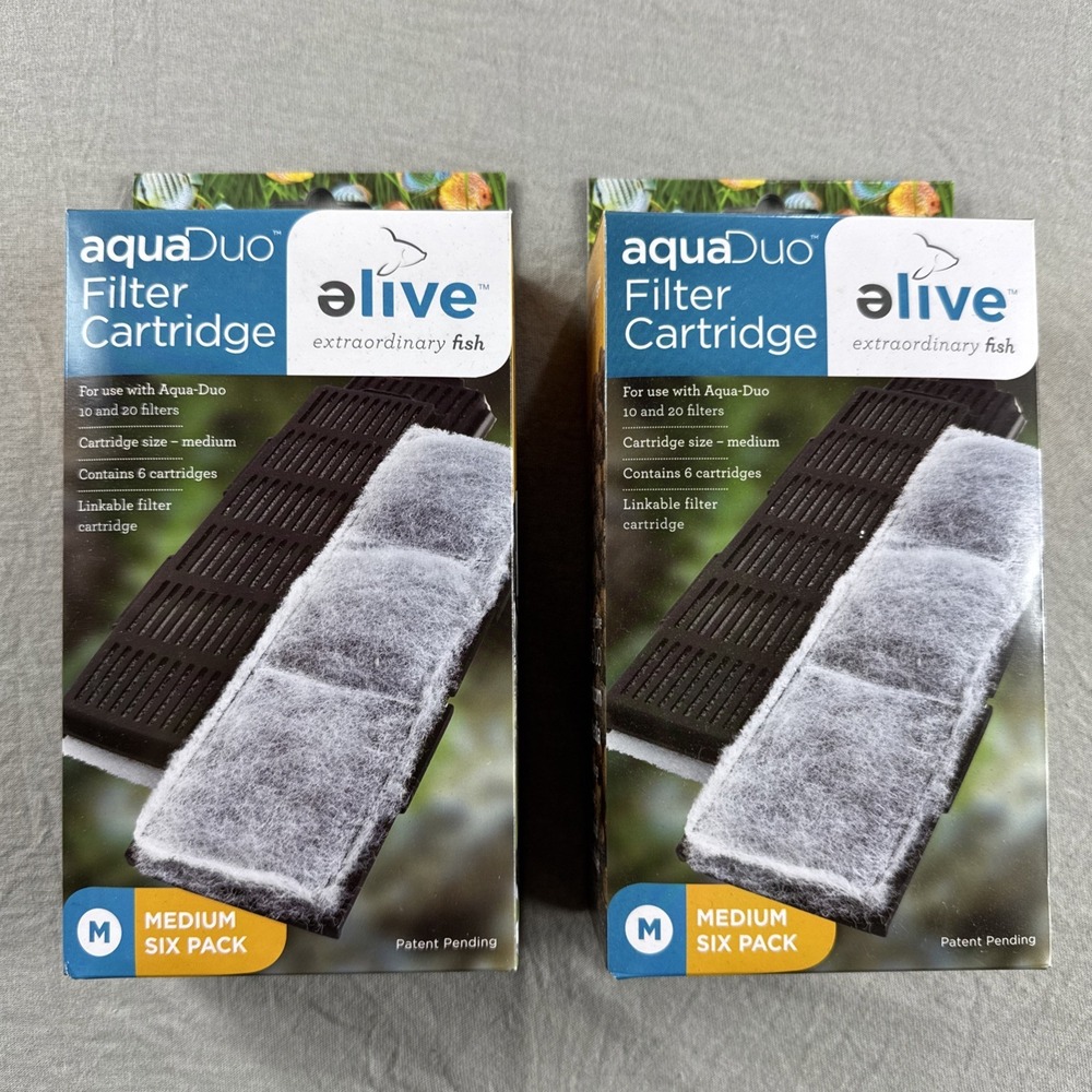 Elive AquaDuo Filter Cartridges 6-Pack Filters 10 & 20 Fish Tank Lot 2 Boxes NEW